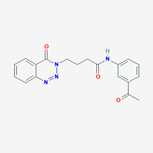 N-(3-acetylphenyl)-4-(4-oxo-1,2,3-benzotriazin-3-yl)butanamide