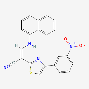 (Z)-3-(naphthalen-1-ylamino)-2-(4-(3-nitrophenyl)thiazol-2-yl)acrylonitrile