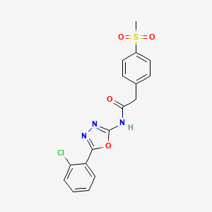 N-(5-(2-chlorophenyl)-1,3,4-oxadiazol-2-yl)-2-(4-(methylsulfonyl)phenyl)acetamide