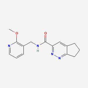 N-[(2-Methoxypyridin-3-yl)methyl]-6,7-dihydro-5H-cyclopenta[c]pyridazine-3-carboxamide