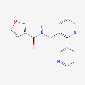 molecular formula C16H13N3O2 B2373943 N-([2,3'-Bipyridin]-3-ylmethyl)furan-3-carboxamid CAS No. 1904012-00-5