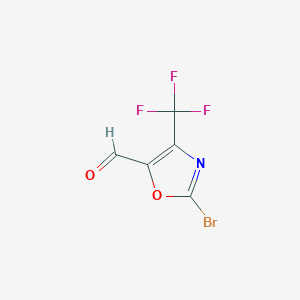 molecular formula C5HBrF3NO2 B2373955 2-Bromo-4-(trifluoromethyl)-1,3-oxazole-5-carbaldehyde CAS No. 2248351-71-3