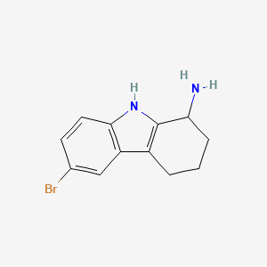 molecular formula C12H13BrN2 B2373956 6-bromo-2,3,4,9-tetrahydro-1H-carbazol-1-amine CAS No. 327990-62-5
