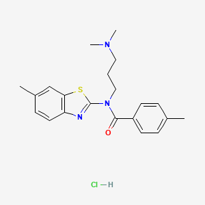 N-(3-(dimethylamino)propyl)-4-methyl-N-(6-methylbenzo[d]thiazol-2-yl)benzamide hydrochloride