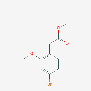 molecular formula C11H13BrO3 B2373963 Ethyl 2-(4-bromo-2-methoxyphenyl)acetate CAS No. 1261570-38-0