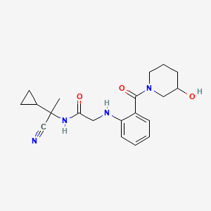N-(1-cyano-1-cyclopropylethyl)-2-{[2-(3-hydroxypiperidine-1-carbonyl)phenyl]amino}acetamide