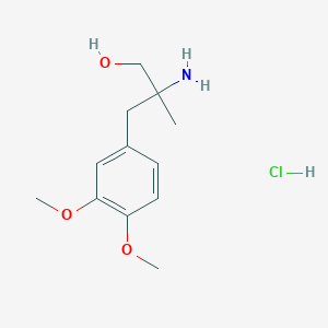 molecular formula C12H20ClNO3 B2373978 2-Amino-3-(3,4-dimethoxyphenyl)-2-methylpropan-1-ol hydrochloride CAS No. 2094372-63-9