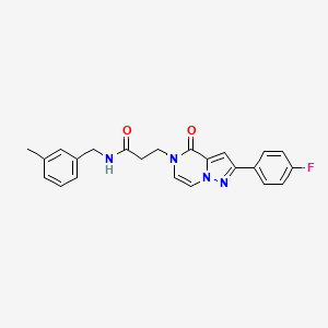 molecular formula C23H21FN4O2 B2373980 3-[2-(4-fluorophenyl)-4-oxopyrazolo[1,5-a]pyrazin-5(4H)-yl]-N-(3-methylbenzyl)propanamide CAS No. 1326878-23-2
