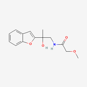 molecular formula C14H17NO4 B2373987 N-(2-(benzofuran-2-yl)-2-hydroxypropyl)-2-methoxyacetamide CAS No. 2034276-64-5
