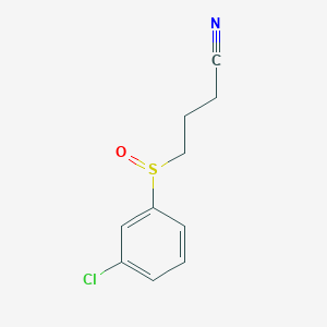 molecular formula C10H10ClNOS B2373997 4-(3-Chlorophenyl)sulfinylbutanenitrile CAS No. 1342845-83-3