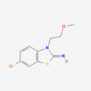 molecular formula C10H11BrN2OS B2374004 6-溴-3-(2-甲氧基乙基)苯并[d]噻唑-2(3H)-亚胺 CAS No. 1286709-66-7