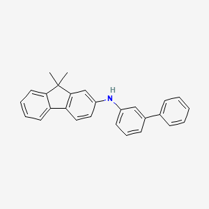 molecular formula C27H23N B2374014 N-([1,1'-biphenyl]-3-yl)-9,9-dimethyl-9H-fluoren-2-amine CAS No. 1372778-66-9