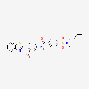molecular formula C26H27N3O4S2 B2374016 N-(4-(benzo[d]thiazol-2-yl)-3-hydroxyphenyl)-4-(N-butyl-N-ethylsulfamoyl)benzamide CAS No. 683261-39-4
