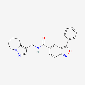 molecular formula C22H20N4O2 B2374017 3-phenyl-N-((4,5,6,7-tetrahydropyrazolo[1,5-a]pyridin-3-yl)methyl)benzo[c]isoxazole-5-carboxamide CAS No. 2034246-00-7