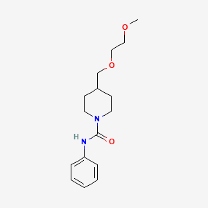 molecular formula C16H24N2O3 B2374022 4-((2-甲氧基乙氧基)甲基)-N-苯基哌啶-1-甲酰胺 CAS No. 1251582-02-1