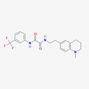 molecular formula C21H22F3N3O2 B2374024 N1-(2-(1-甲基-1,2,3,4-四氢喹啉-6-基)乙基)-N2-(3-(三氟甲基)苯基)草酰胺 CAS No. 946363-39-9