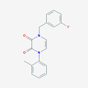 1-(3-fluorobenzyl)-4-(o-tolyl)pyrazine-2,3(1H,4H)-dione
