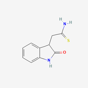 molecular formula C10H10N2OS B2374034 2-(2-Oxoindolin-3-yl)ethanethioamide CAS No. 1708288-68-9