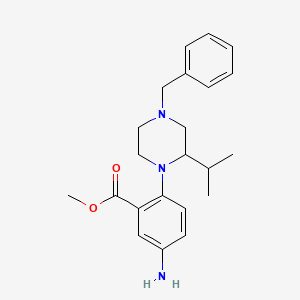 Methyl 5-amino-2-[4-benzyl-2-(propan-2-yl)piperazin-1-yl]benzoate