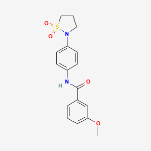 N-[4-(1,1-dioxo-1,2-thiazolidin-2-yl)phenyl]-3-methoxybenzamide