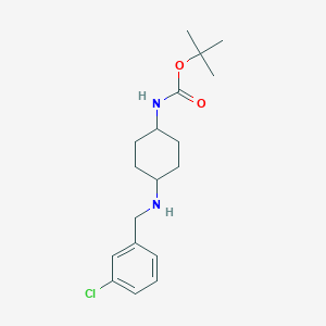 tert-Butyl (1R*,4R*)-4-(3-chlorobenzylamino)cyclohexylcarbamate