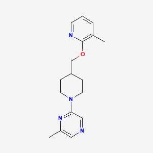 2-Methyl-6-(4-{[(3-methylpyridin-2-yl)oxy]methyl}piperidin-1-yl)pyrazine