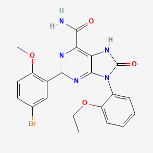 2-(5-bromo-2-methoxyphenyl)-9-(2-ethoxyphenyl)-8-oxo-8,9-dihydro-7H-purine-6-carboxamide
