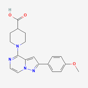 1-[2-(4-Methoxyphenyl)pyrazolo[1,5-a]pyrazin-4-yl]piperidine-4-carboxylic acid