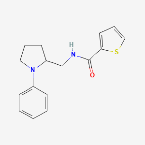 molecular formula C16H18N2OS B2374061 N-((1-苯基吡咯烷-2-基)甲基)噻吩-2-甲酰胺 CAS No. 1797891-72-5