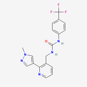 1-((2-(1-methyl-1H-pyrazol-4-yl)pyridin-3-yl)methyl)-3-(4-(trifluoromethyl)phenyl)urea