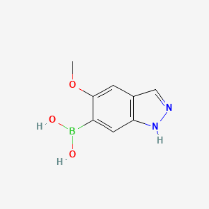 molecular formula C8H9BN2O3 B2374075 (5-甲氧基-1H-吲哚-6-基)硼酸 CAS No. 2304635-77-4