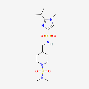 4-((2-isopropyl-1-methyl-1H-imidazole-4-sulfonamido)methyl)-N,N-dimethylpiperidine-1-sulfonamide