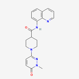 molecular formula C20H21N5O2 B2374081 1-(1-甲基-6-氧代-1,6-二氢吡哒嗪-3-基)-N-(喹啉-8-基)哌啶-4-甲酰胺 CAS No. 1421477-95-3