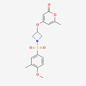 4-((1-((4-methoxy-3-methylphenyl)sulfonyl)azetidin-3-yl)oxy)-6-methyl-2H-pyran-2-one