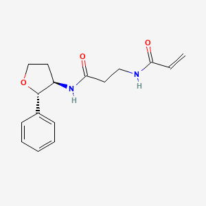 molecular formula C16H20N2O3 B2374095 N-[(2S,3R)-2-Phenyloxolan-3-yl]-3-(prop-2-enoylamino)propanamide CAS No. 2200278-60-8