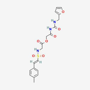 [2-(furan-2-ylmethylcarbamoylamino)-2-oxoethyl] 2-[[(E)-2-(4-methylphenyl)ethenyl]sulfonylamino]acetate