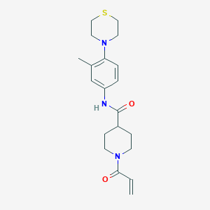 N-(3-Methyl-4-thiomorpholin-4-ylphenyl)-1-prop-2-enoylpiperidine-4-carboxamide