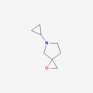 molecular formula C8H13NO B2374106 6-Cyclopropyl-1-oxa-6-azaspiro[2.4]heptane CAS No. 2248388-45-4