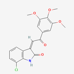 (3Z)-7-chloro-3-[2-oxo-2-(3,4,5-trimethoxyphenyl)ethylidene]-1,3-dihydro-2H-indol-2-one