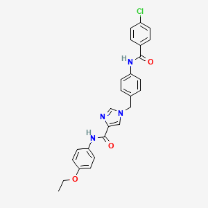 1-(4-(4-chlorobenzamido)benzyl)-N-(4-ethoxyphenyl)-1H-imidazole-4-carboxamide