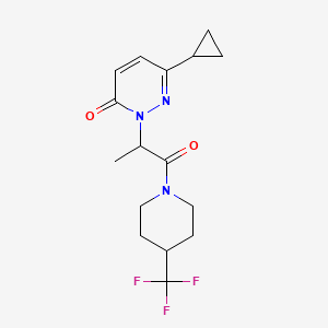 6-cyclopropyl-2-(1-oxo-1-(4-(trifluoromethyl)piperidin-1-yl)propan-2-yl)pyridazin-3(2H)-one