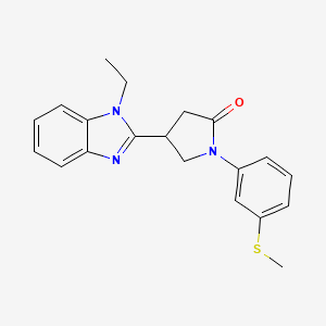 4-(1-ethyl-1H-benzo[d]imidazol-2-yl)-1-(3-(methylthio)phenyl)pyrrolidin-2-one