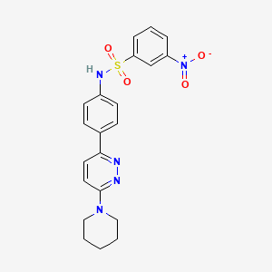 3-nitro-N-(4-(6-(piperidin-1-yl)pyridazin-3-yl)phenyl)benzenesulfonamide