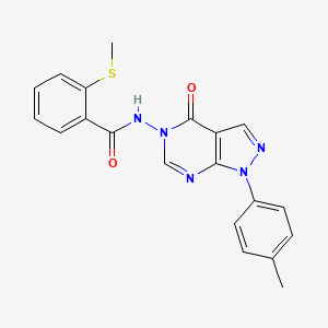 2-(methylthio)-N-(4-oxo-1-(p-tolyl)-1H-pyrazolo[3,4-d]pyrimidin-5(4H)-yl)benzamide