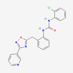 1-(2-Chlorophenyl)-3-(2-((3-(pyridin-3-yl)-1,2,4-oxadiazol-5-yl)methyl)phenyl)urea