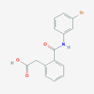 molecular formula C15H12BrNO3 B2374155 2-{2-[(3-Bromophenyl)carbamoyl]phenyl}acetic acid CAS No. 497061-19-5