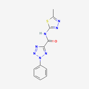 molecular formula C11H9N7OS B2374156 N-(5-methyl-1,3,4-thiadiazol-2-yl)-2-phenyl-2H-tetrazole-5-carboxamide CAS No. 1396876-73-5