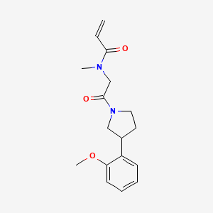 molecular formula C17H22N2O3 B2374160 N-[2-[3-(2-Methoxyphenyl)pyrrolidin-1-yl]-2-oxoethyl]-N-methylprop-2-enamide CAS No. 2201705-79-3