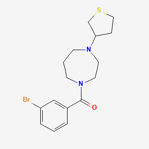 molecular formula C16H21BrN2OS B2374182 (3-Bromophenyl)(4-(tetrahydrothiophen-3-yl)-1,4-diazepan-1-yl)methanone CAS No. 2320421-62-1