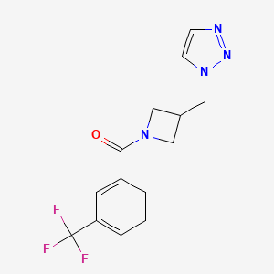 [3-(Triazol-1-ylmethyl)azetidin-1-yl]-[3-(trifluoromethyl)phenyl]methanone